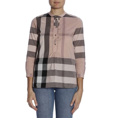 camicia donna motivo check rosa burberry|Burberry Camicia Oversize Con Motivo Vintage Check .